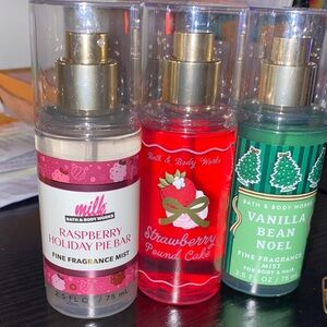 Bath & Body Works Mini Fragrance Mist Trio - Pink, Red, Green